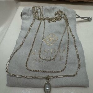 Kendra Scott Gold mother of pearl Layered Necklace Collection